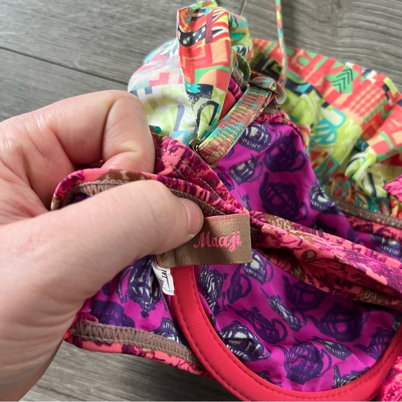 Maaji Bikini Top Womens Medium Adjustable Straps Geometric Floral Print - Picture 5 of 5